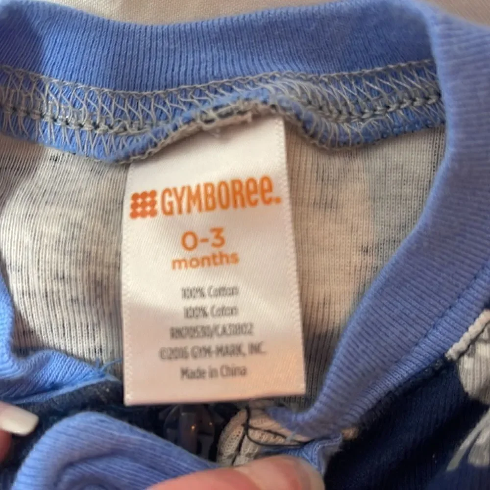 Gymboree Set Of 2 Sleeper Pajamas. Size 0-3 Months.